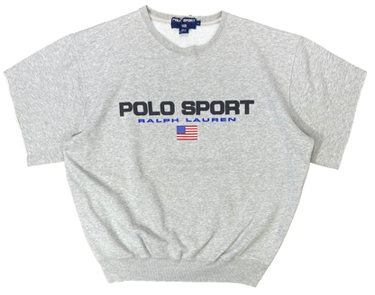 90's Polo Sport Ralph Lauren Vintage Cropped Sleeves Sweat-Shirt / 3267