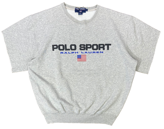 90's Polo Sport Ralph Lauren Vintage Cropped Sleeves Sweat-Shirt / 3267