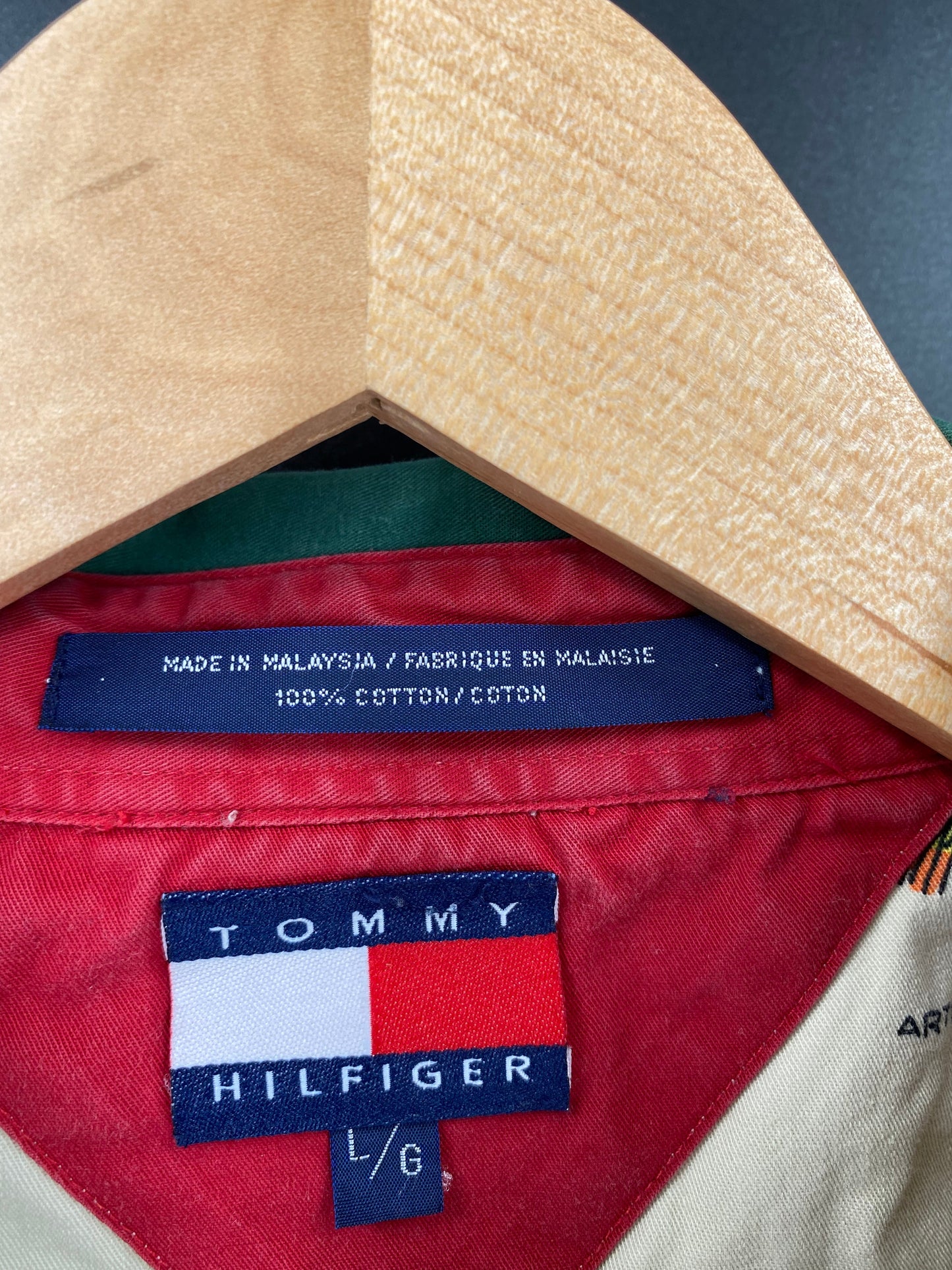 90's TOMMY HILFIGER Size L Vintage Botton-down Shirts/ A4772
