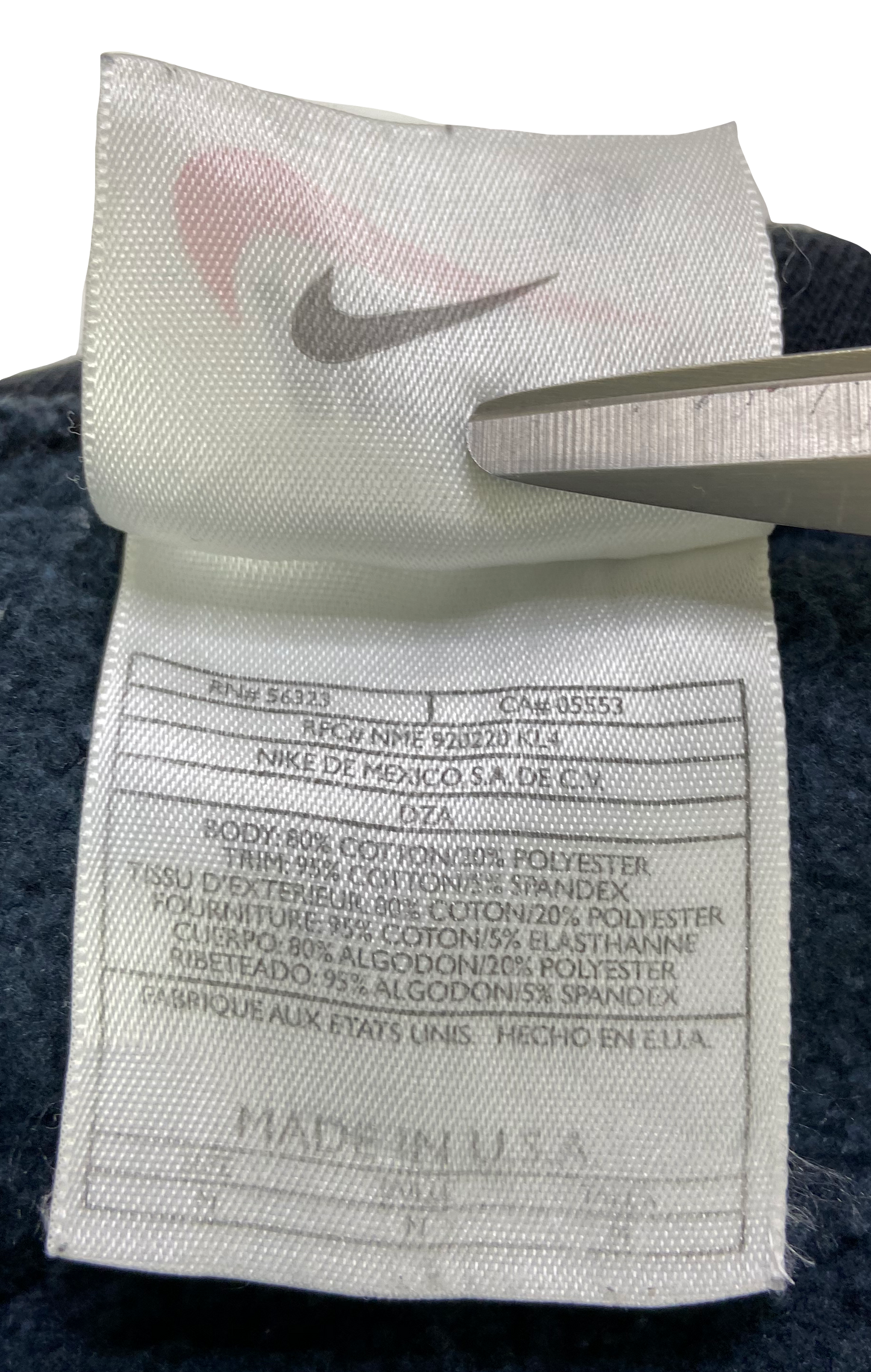 90's Nike Center Swoosh Made in USA Vintage Hoodie Sweat-Shirt / 3302
