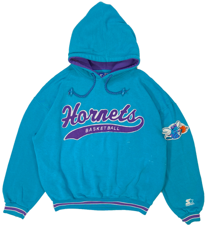 90's Starter Hornets NBA Hoodie Sweat-Shirt / 3312