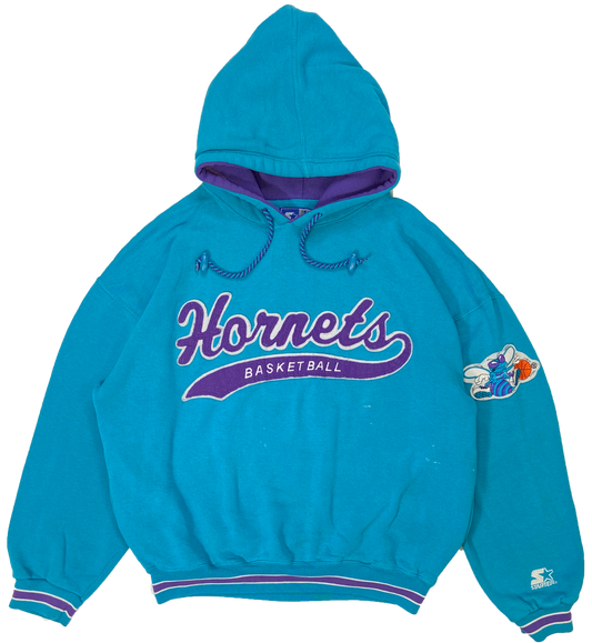 90's Starter Hornets NBA Hoodie Sweat-Shirt / 3312