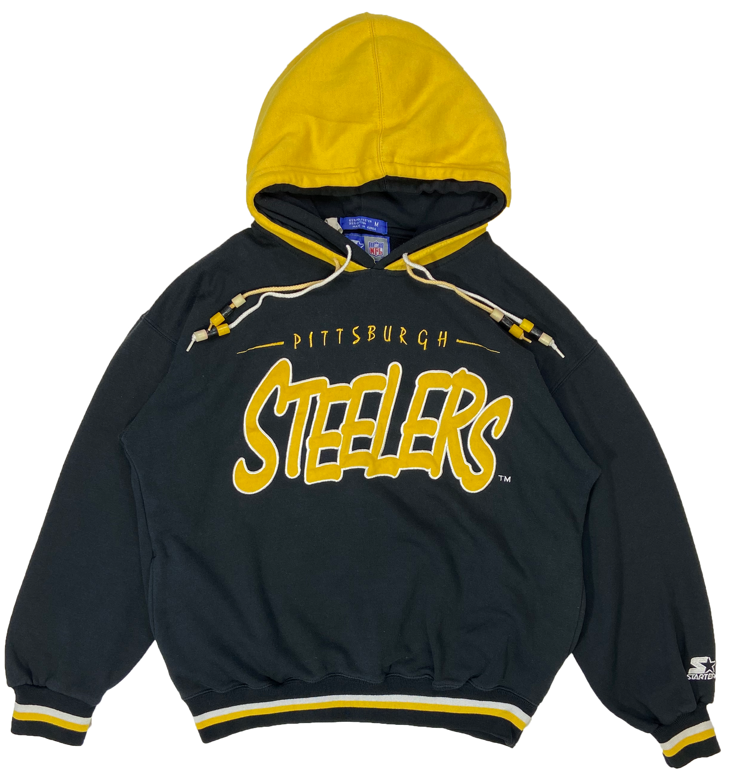 90's Starter Steelers NFL Double Hoodie Sweat-Shirt / 3313