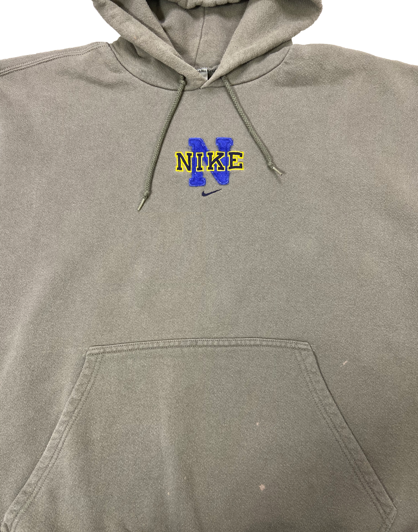 90's Nike Center Logo Made in USA Vintage Hoodie Sweat-Shirt / 3360