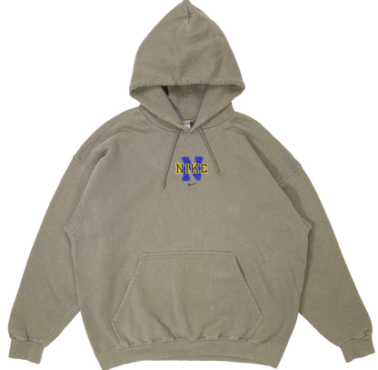 90's Nike Center Logo Made in USA Vintage Hoodie Sweat-Shirt / 3360