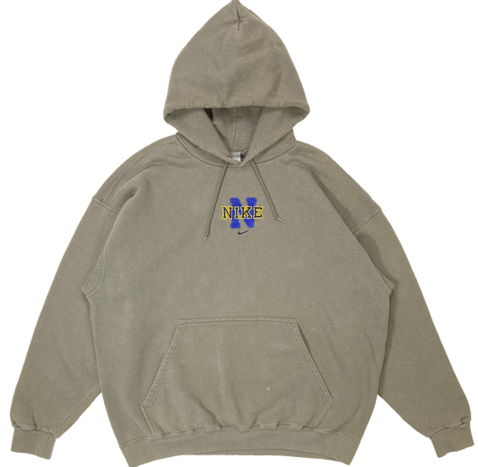 90's Nike Center Logo Made in USA Vintage Hoodie Sweat-Shirt / 3360