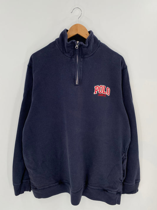 Vintage RALPH LAUREN POLO JEANS Size L Half-zip Sweat-shirt / K8996