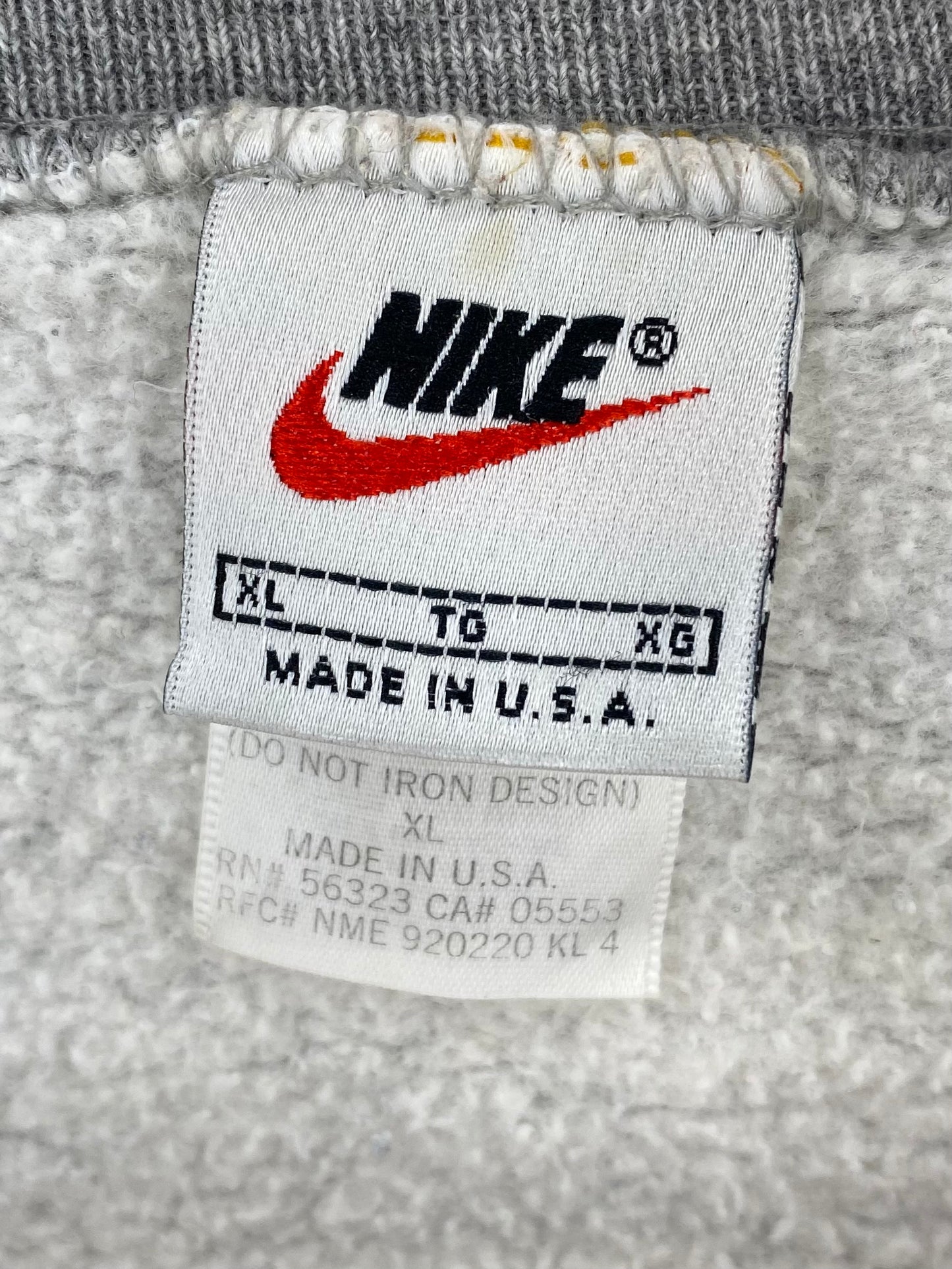 90’s NIKE Made in USA Size XL Vintage Sweat-shirt / 7521