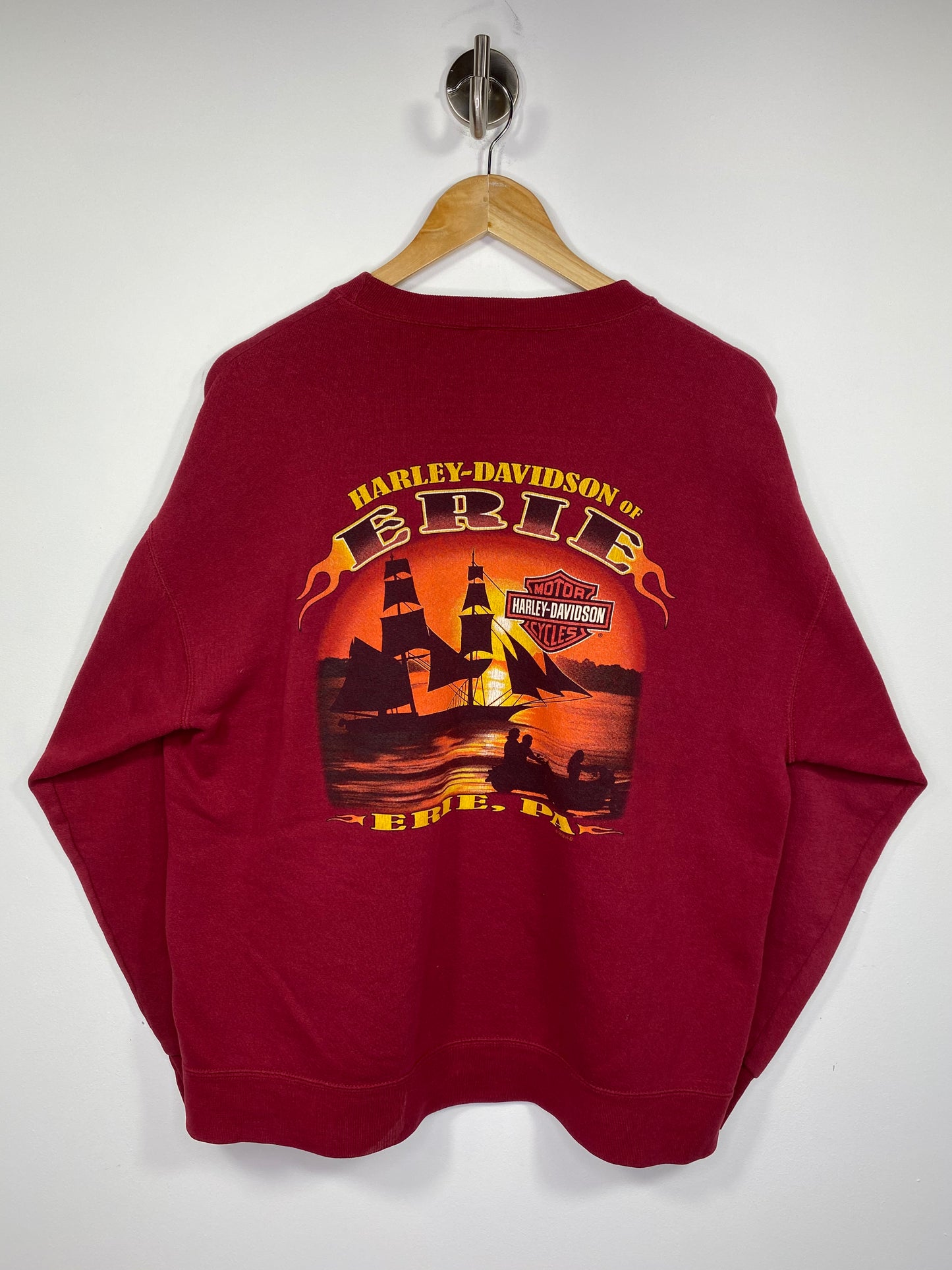 2003 Harley Davidson ERIE Size L Vintage Sweat-Shirt / 5262
