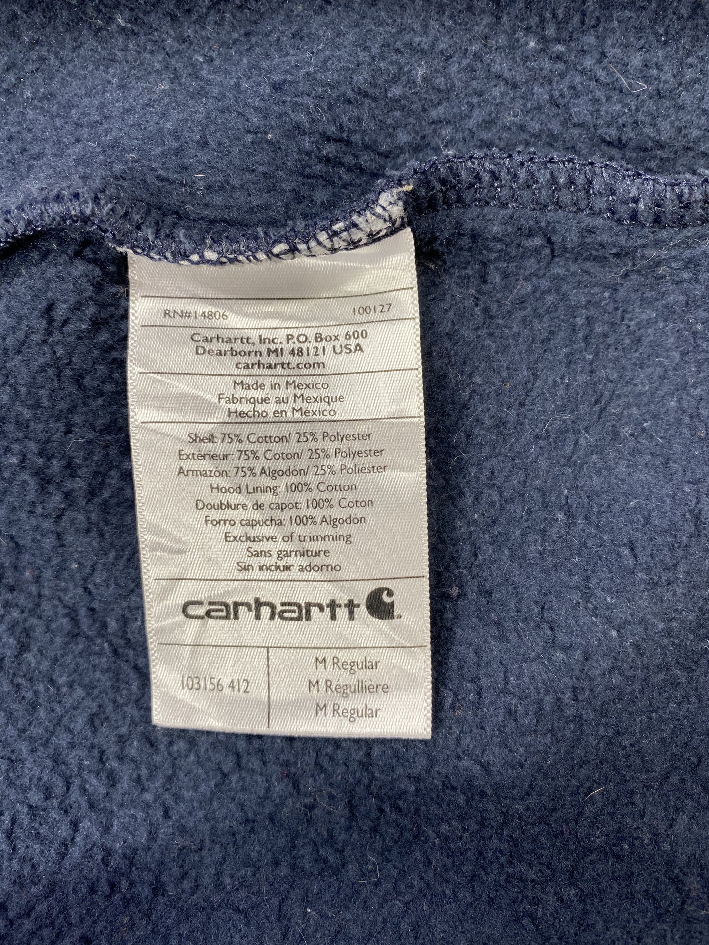 Vintage CARHARTT Size M Zip-up Hoodie Sweat-Shirt  / k5428
