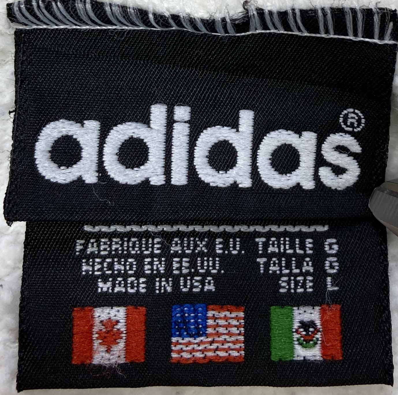 90's ADIDAS Made in USA Size L Vintage Hoodie Sweat-Shirt / E1603S