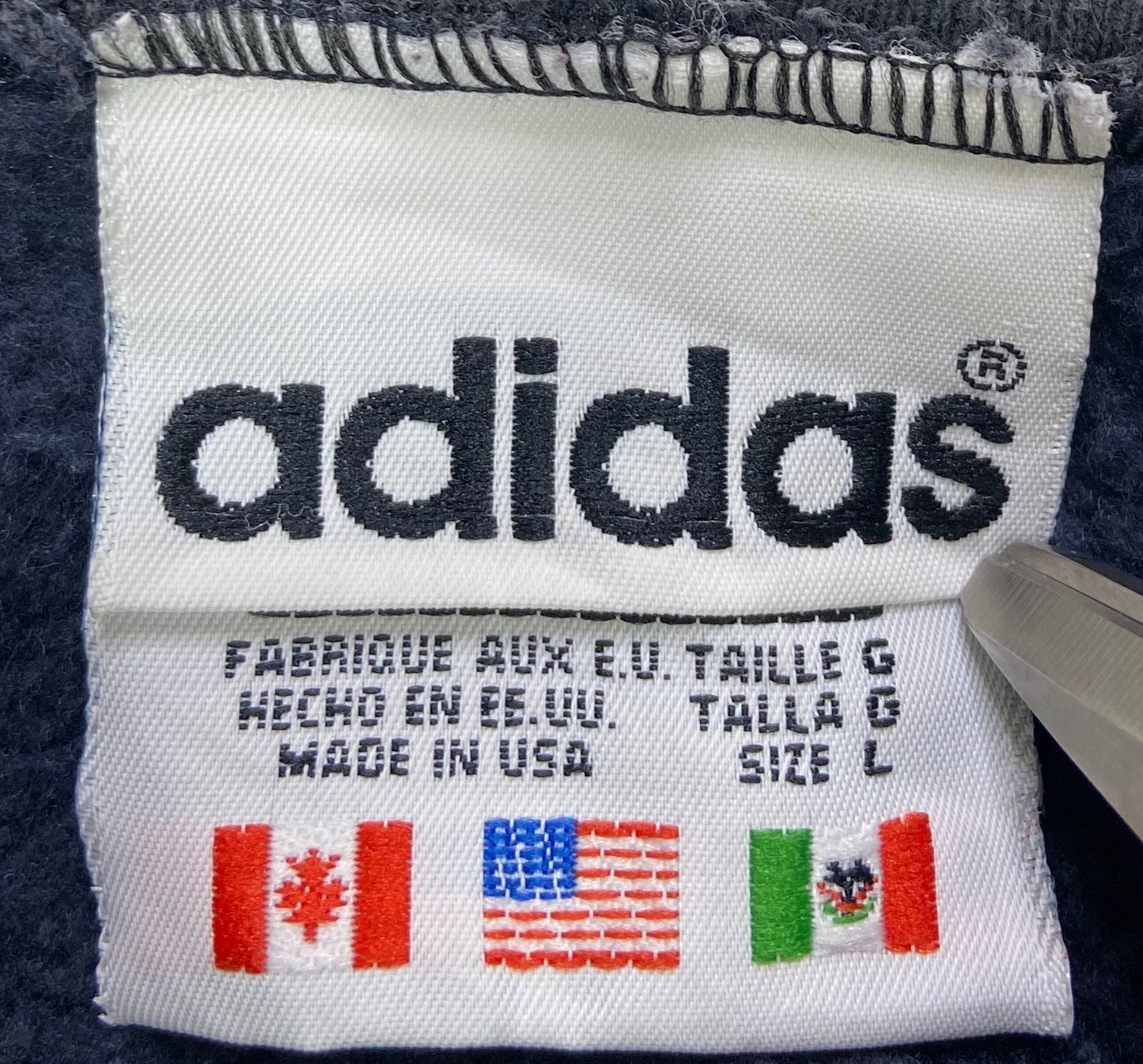 90's Adidas Made in USA Vintage Hoodie Sweat-Shirt / 3416