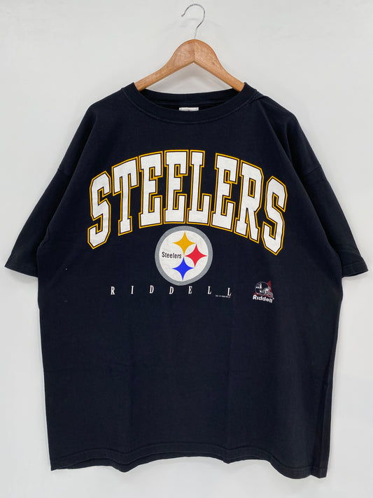 1998' STEELERS RIDDELL Size XL Vintage NFL T-Shirts / K2113