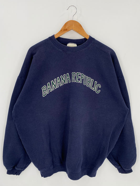 90’s BANANA REPUBLIC  Made in USA Size XL Vintage Sweat-Shirt / k164