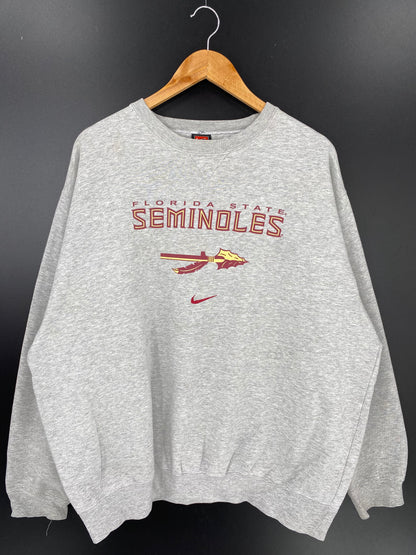 00’ NIKE FLORIDA STATE SEMINOLES Size XL Vintage Sweat-Shirts / K916