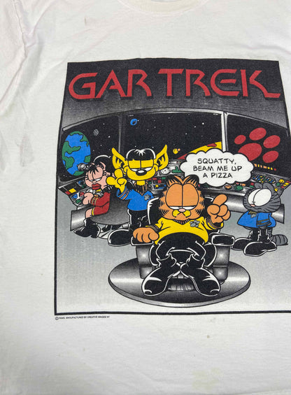 90's Garfield Parody "Gar Trek" Size XL Vintage Garfield  T-Shirt / 9949