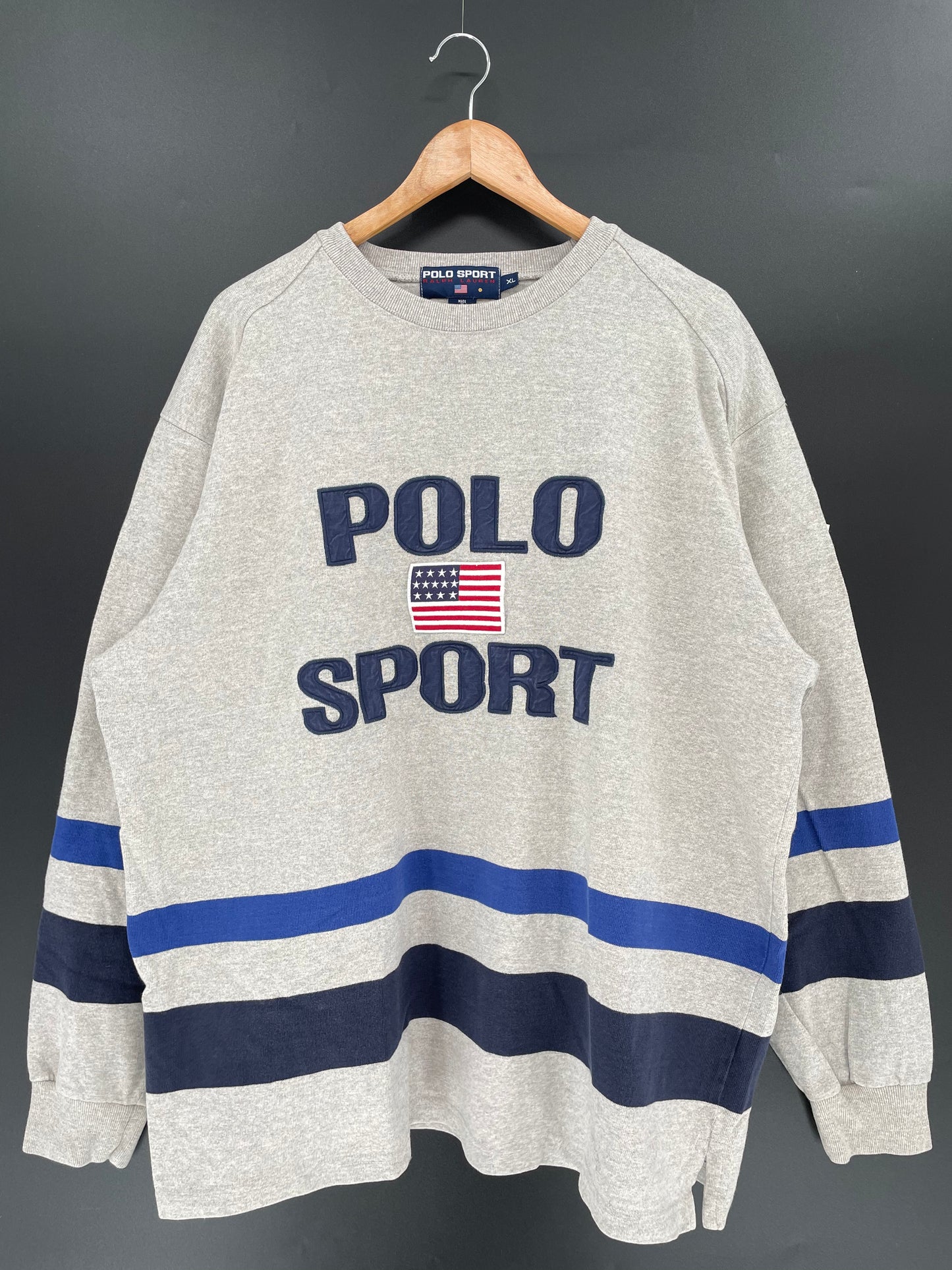 90's  POLO SPORTS RALPH LAUREN Size XL Vintage Sweat-Shirt / k475