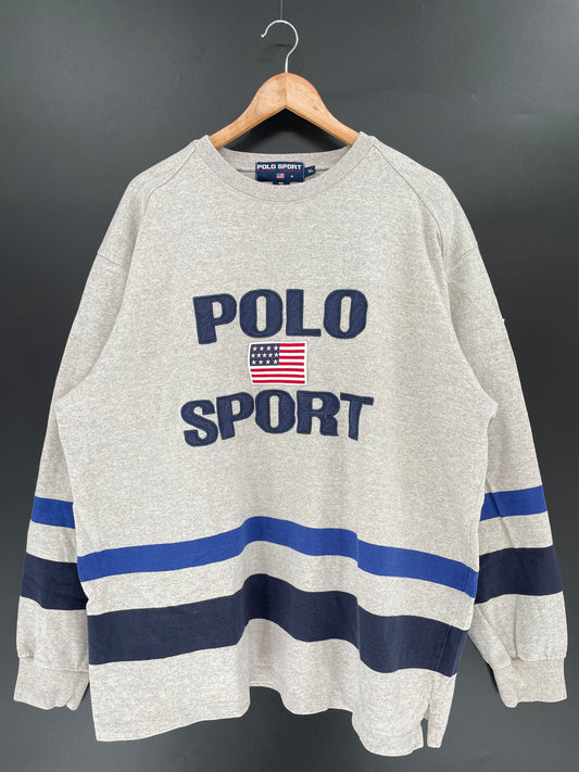 90's  POLO SPORTS RALPH LAUREN Size XL Vintage Sweat-Shirt / k475