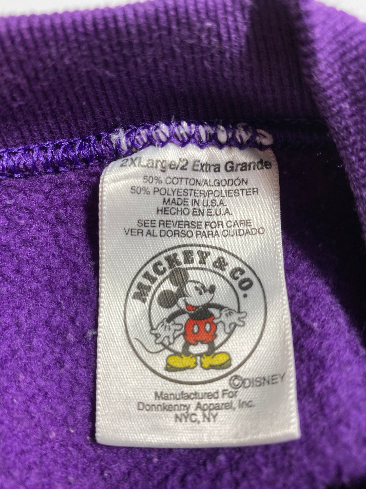 90's DISNEY MINNIE Made in USA Size XXL Vintage Sweat-Shirt / K546