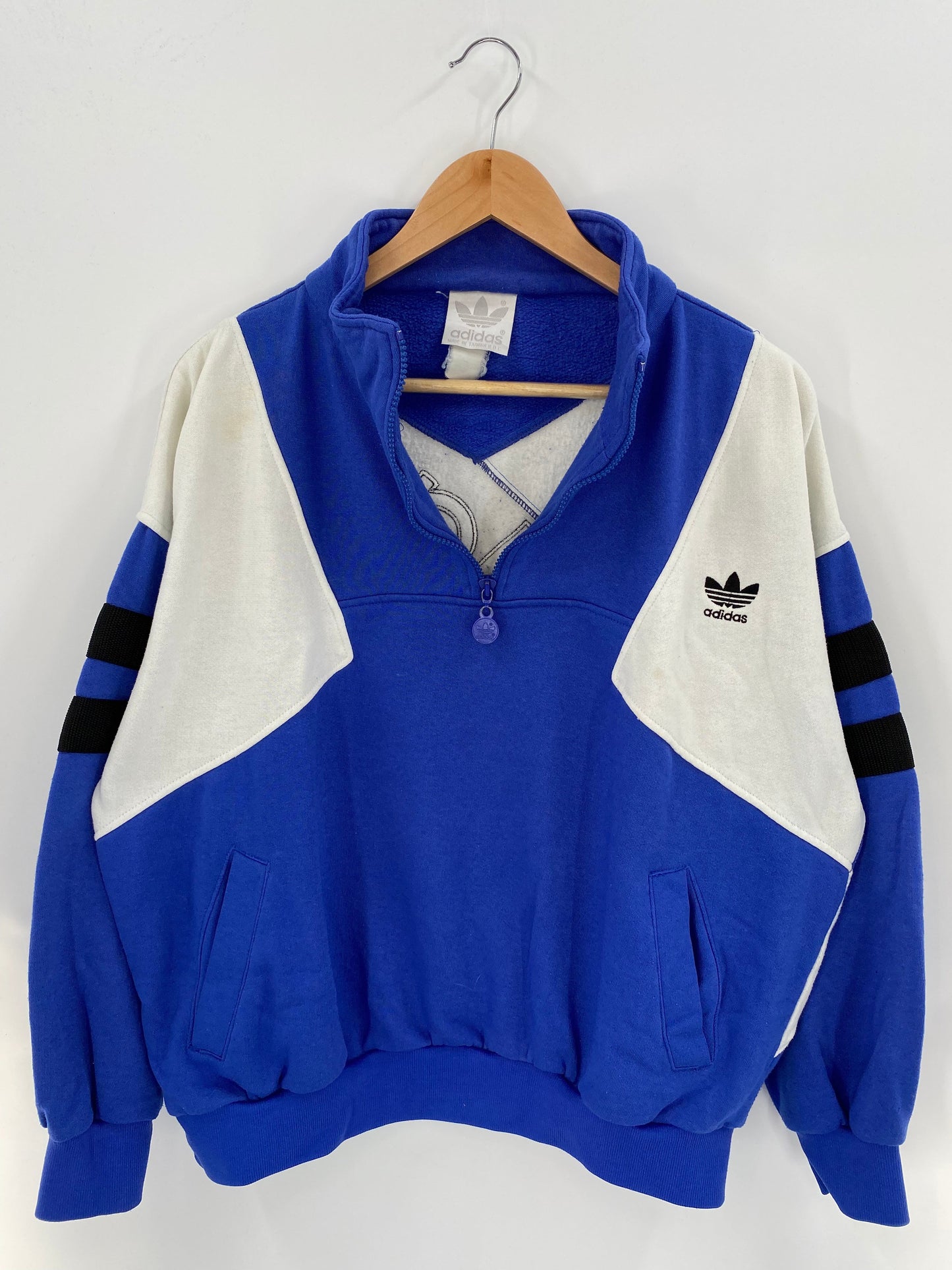 90’s ADIDAS Size No tag (Approx.L) Vintage Half-zip Sweat-Shirt / E5933S