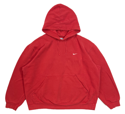 00' Nike Mini Swoosh Vintage Damage Hoodie Sweat-Shirt / 3703