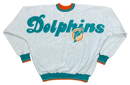 90's Dolphins Vintage NFL Made in USA Sweat-Shirt / 3724