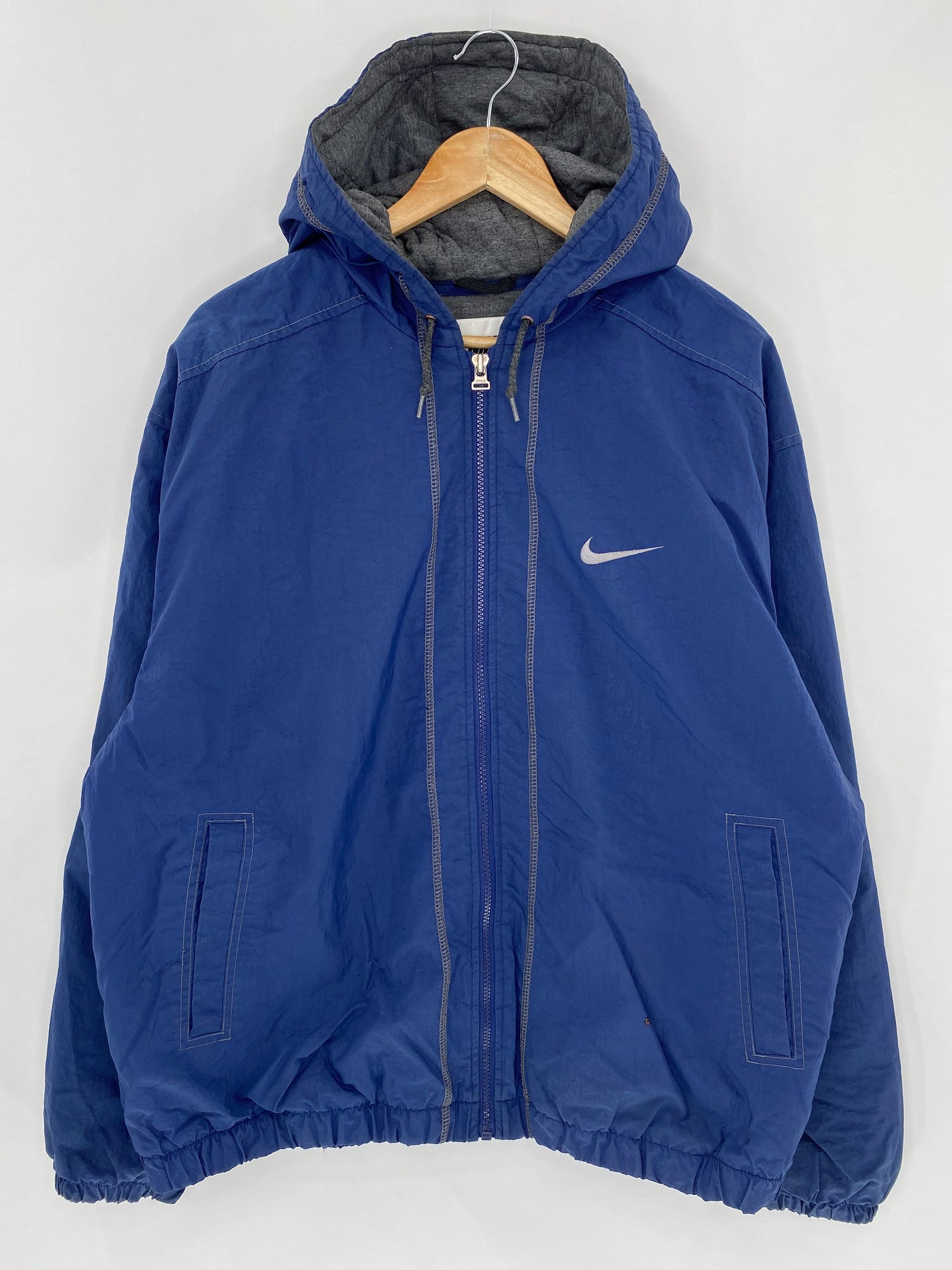 90's NIKE Zipper Size L Vintage Padded Nylon-Jacket / 5721