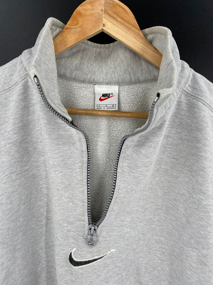 90’s NIKE Size L Vintage Half-zip Sweat-shirt / 7517