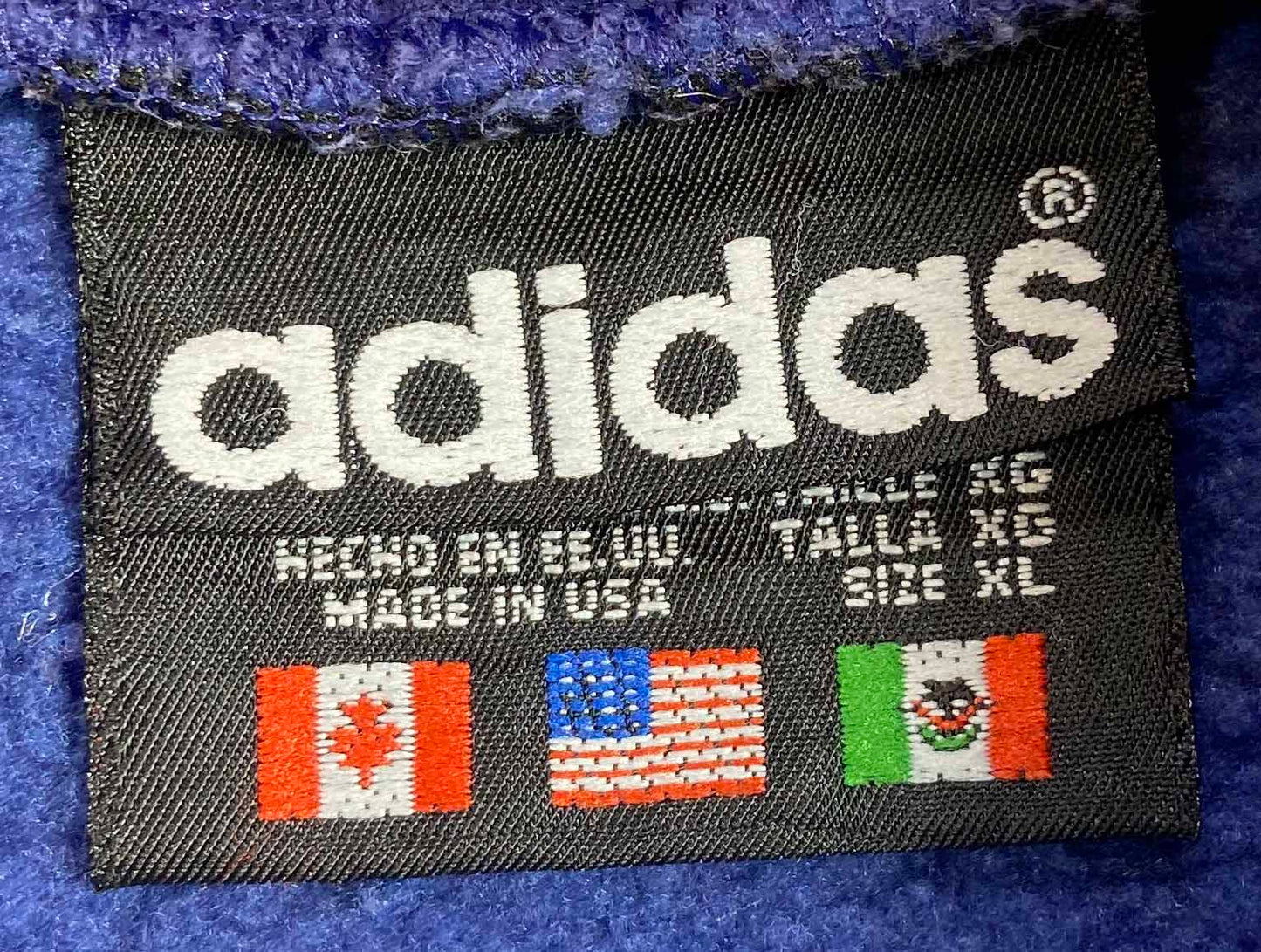 90's ADIDAS Made in USA Size XL Vintage Hoodie Sweat-Shirt / E1602S
