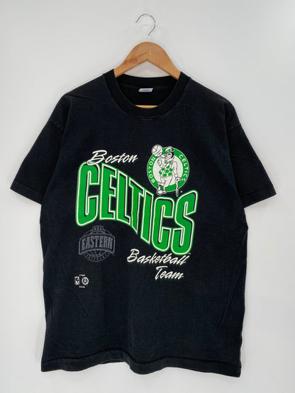 90's BOSTON CELTICS Made in USA Size L Vintage NBA T-shirt / 8696