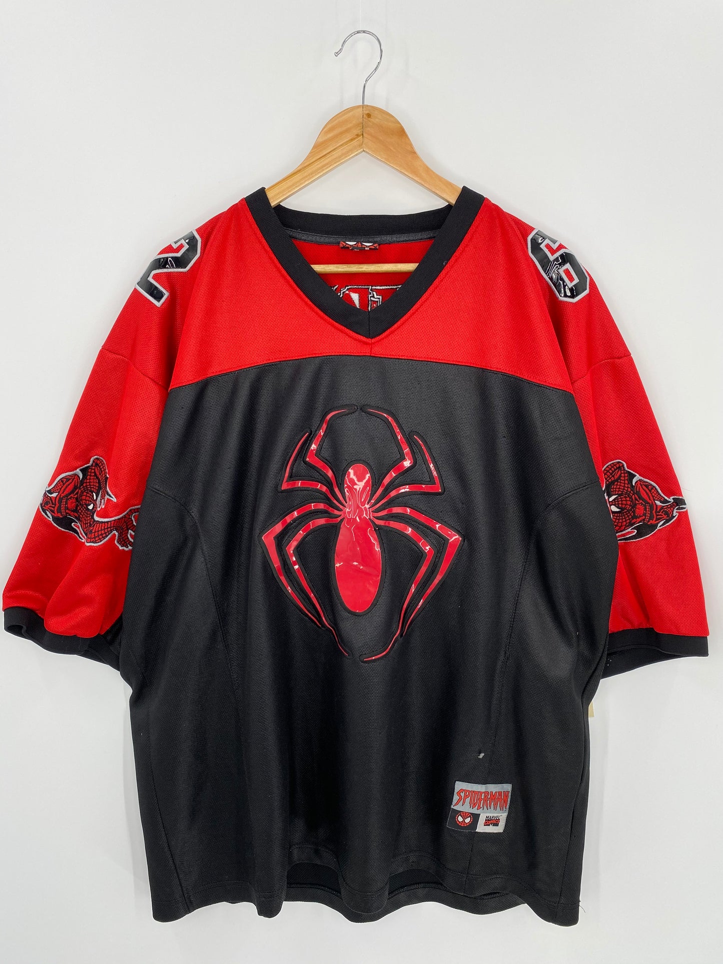 2001 MARVEL SPIDER-MAN Size XL Vintage Hockey Game Shirt / 7022