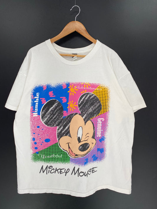 90’s DISNEY MICKEY Size No Tag (Approx. XL) T-Shirt / A9174