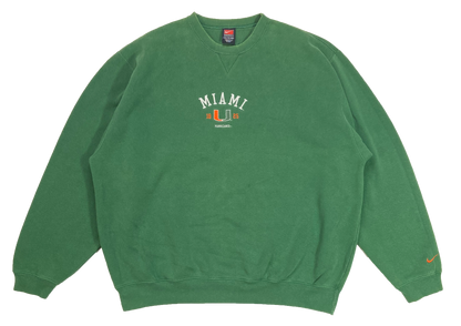 90's Nike x Miami Hurricanes NFL Vintage Sweat-Shirt / 3883