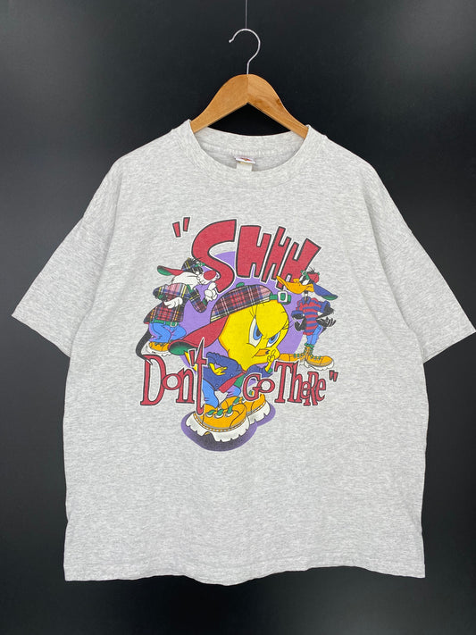 1997 LOONEY TUNES TWEETY Made in USA Size XXL Vintage T-shirt / K8608
