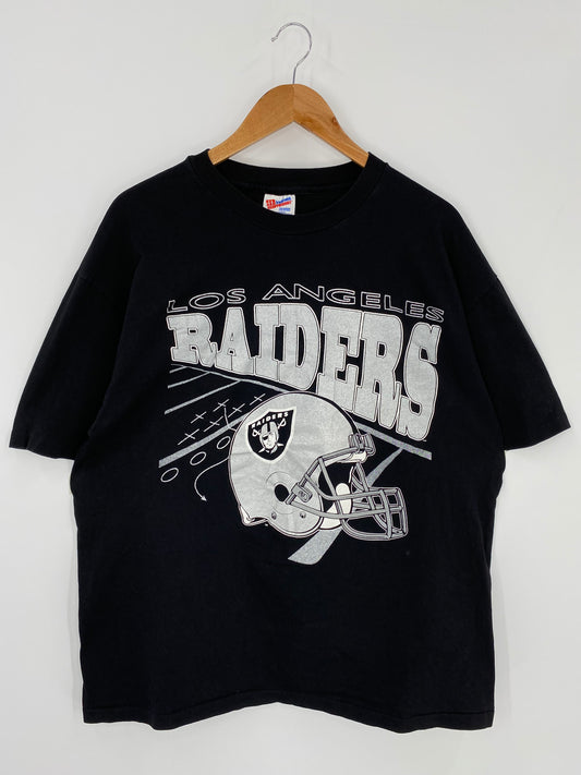 90’s LOANGELES RAIDERS Made in USA Size XL NFL T-shirt / K565