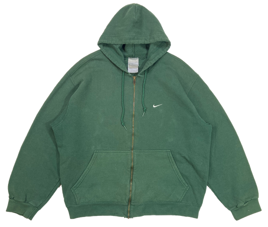 90's Nike Mini Swoosh Vintage Zip-Up Hoodie Sweat-Shirt / 3944