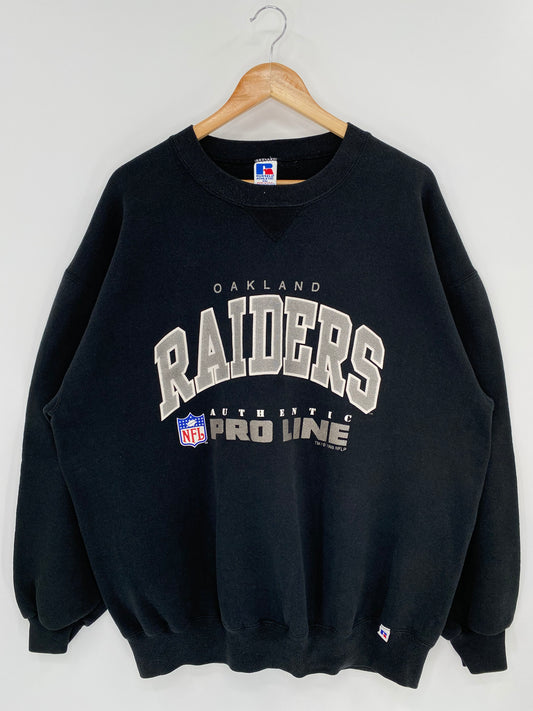 1995’ OAKLAND RAIDERS  Made in USA Size XXL Vintage NFL Sweat shirt / k3