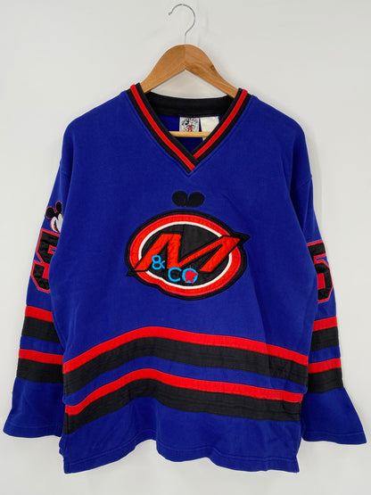 .90’s DISNEY MICKEY Size No tag (Approx.L) Vintage Sweat-shirt / E1154