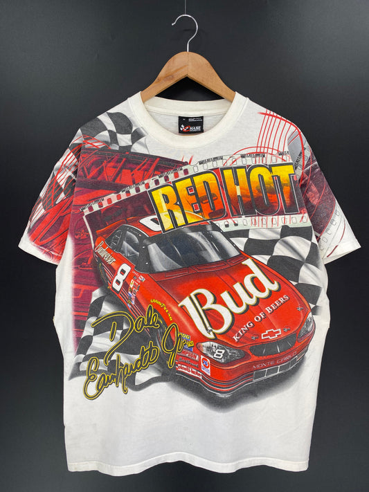 90’s Budweiser x NASCAR DALE EARNHARDT JR. Size M Vintage Racing T-Shirt / 9457