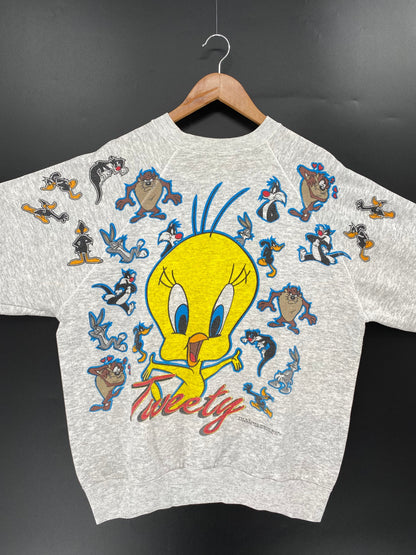 90’s LOONEY TUNES TWEETY Made in USA Size XL Vintage Sweat-shirt / A571