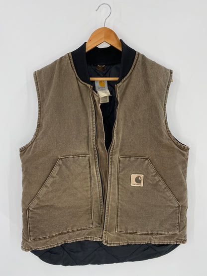 Vintage CARHARTT Made in USA Size L Vest / k302