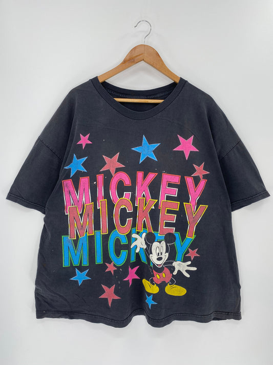 90’s DISNEY MICKEY Size No Tag (Approx.XXL) Vintage Polo-Shirt / K9632