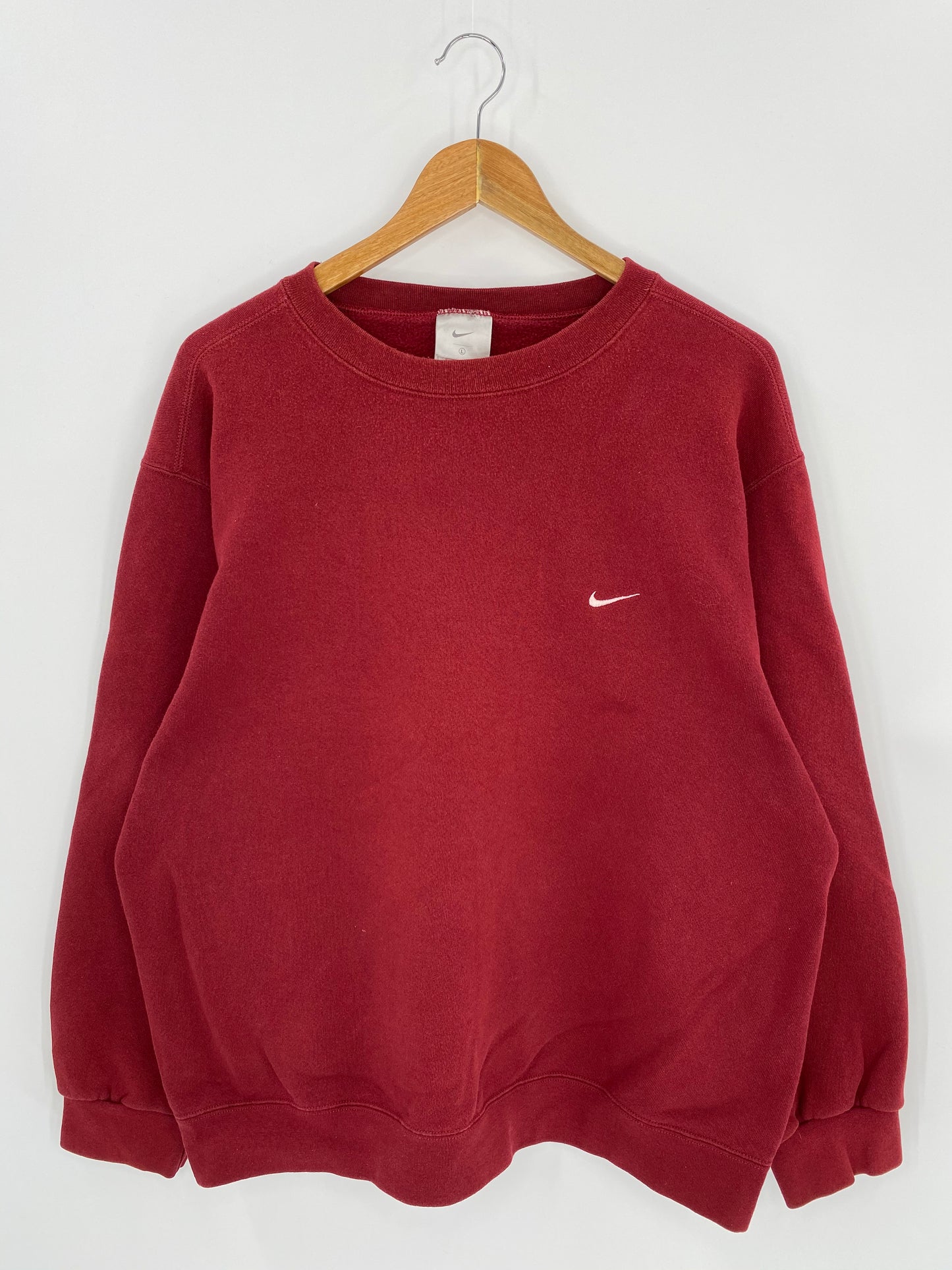 90’s NIKE Mini Swoosh Made in USA Size L Vintage Sweat-shirt / 7062