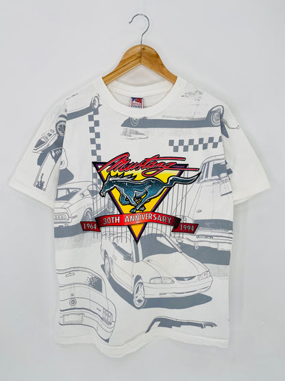 90’s MUSTANG 30TH ANNIVERSARY Made in USA Size L Vintage T-shirt  / 6108
