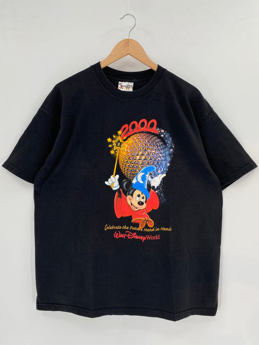 2000 WALT DISNEY WORLD MICKEY Size L Vintage T-Shirt / A3456