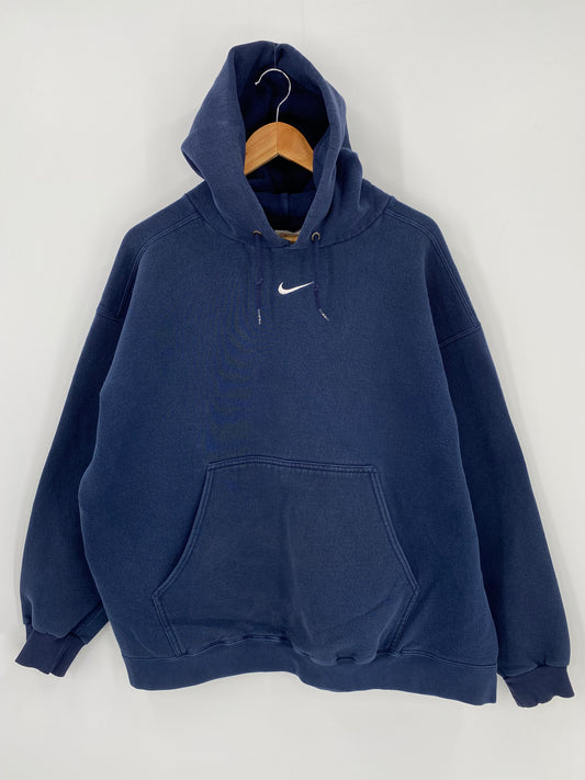 90’s NIKE CENTER SWOOSH MADE IN USA Size XL Vintage Hoodie Sweat-shirt / K465