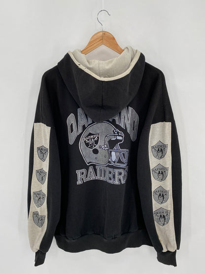 90's OAKLAND RAIDERS Size Approx. L~XL Vintage Hoodie Sweat-shirt / 6360