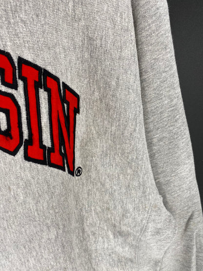 00’ WISCONSIN Size XXL Vintage Hoodie Sweat-shirt / 8557
