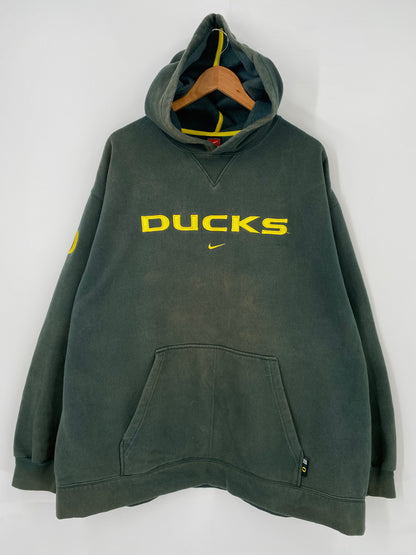 00' NIKE OREGON DUCKS Size XXL Vintage College Hoodie Sweat-Shirt / K4054