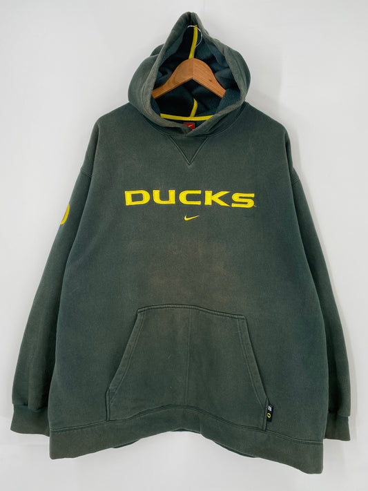 00' NIKE OREGON DUCKS Size XXL Vintage College Hoodie Sweat-Shirt / K4054